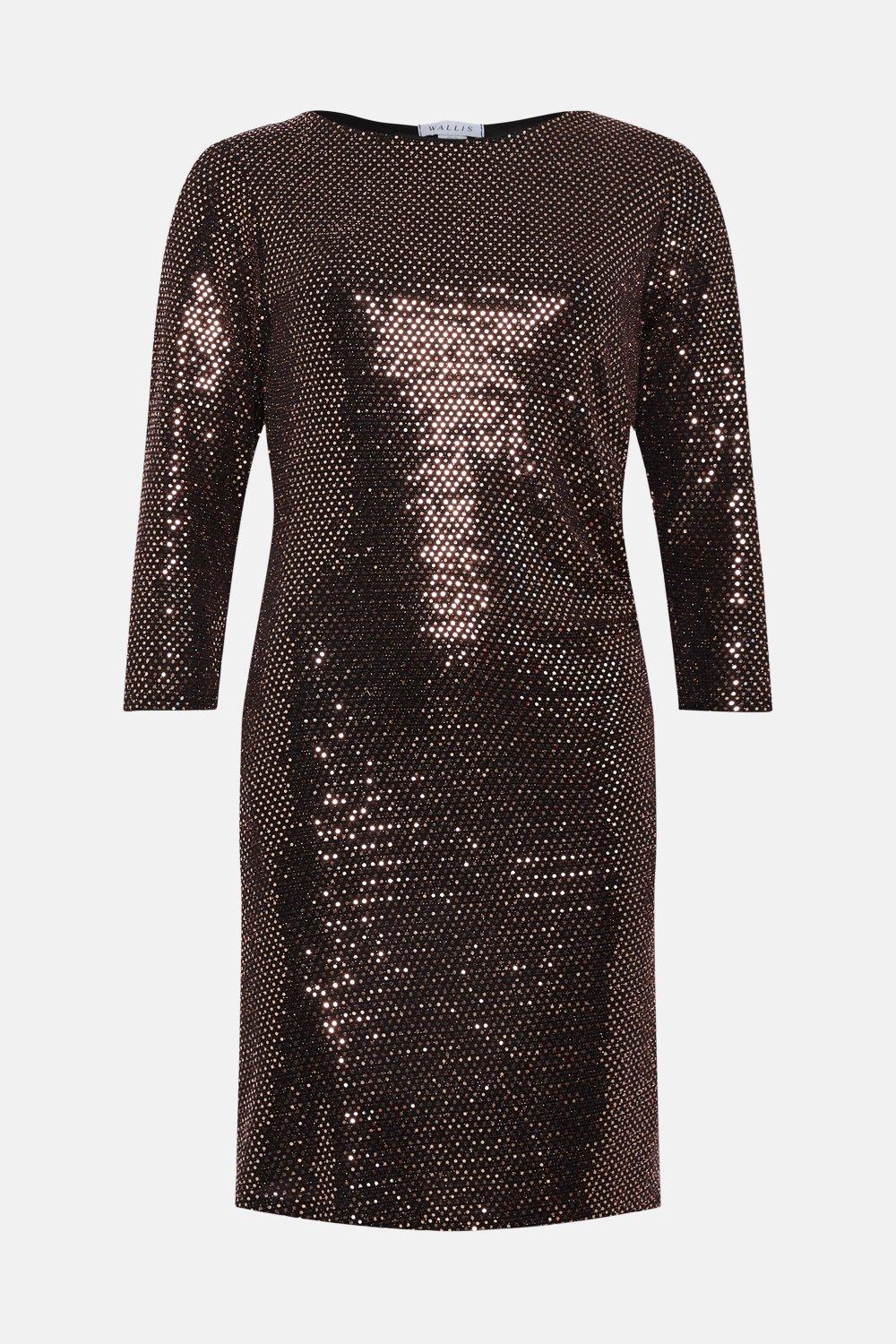 Wallis black store sparkle shift dress